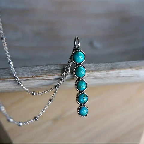 Turquoise Line Necklace