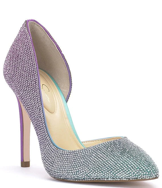 Jessica Simpson Prizma8 Ombre Rhinestone Embellished d Orsay Pumps Rhinestone Divaz