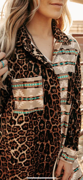 PURRTY IN AZTEC SHACKET