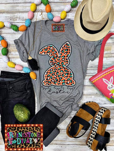 Coral Leopard Bunny Tee