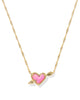 Ari Heart Arrow Gold Short Pendant Necklace