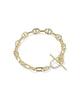 Elaina Toggle Gold Link and Chain Bracelet