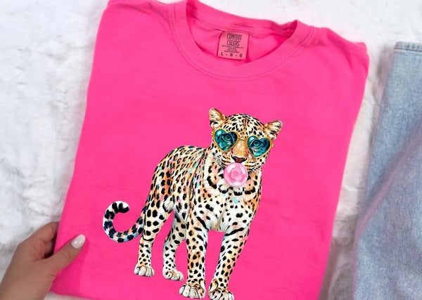 Leopard Bubble Gum Tee