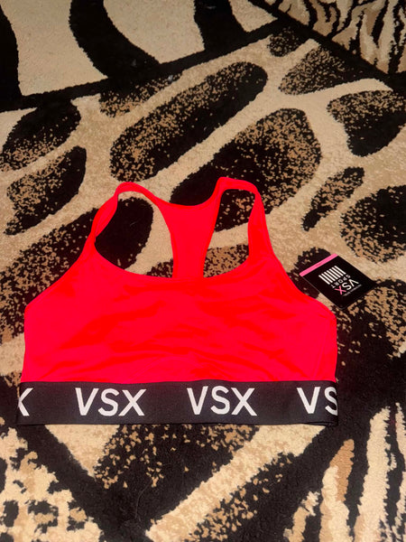 NWT Red Victoria Secret Sports Bra-LARGE