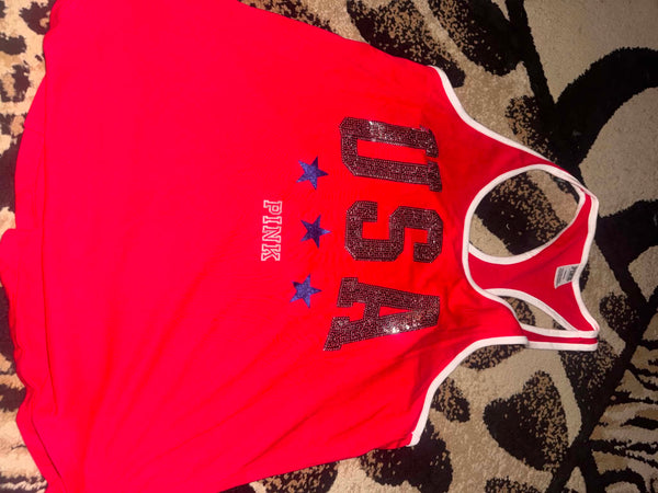 NWT Victoria Secret Red/White/Blue USA Tank-LARGE