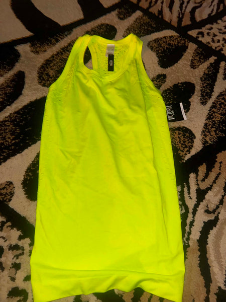 NWT Victoria Secret Neon Yellow Active  Tank-LARGE
