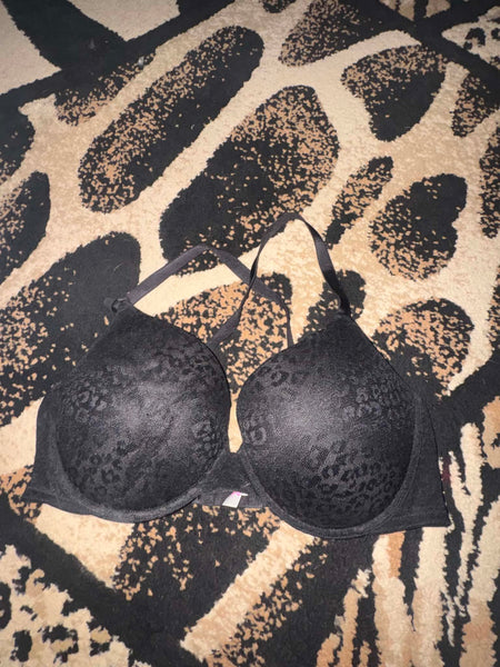 NWOT Black Leopard  Lace Victoria Secret Bra-36DD