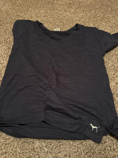 EUC Navy Multicolor Sequin Dog VS tee-SMALL