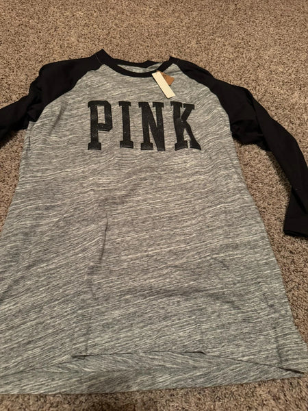 NWT VS Black/Grey Long Sleeve Top-MEDIUM