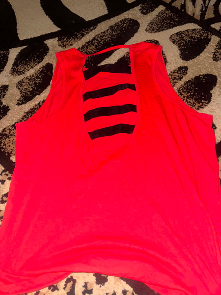 NWOT Victoria Secret Coral Red Active Tank-XL