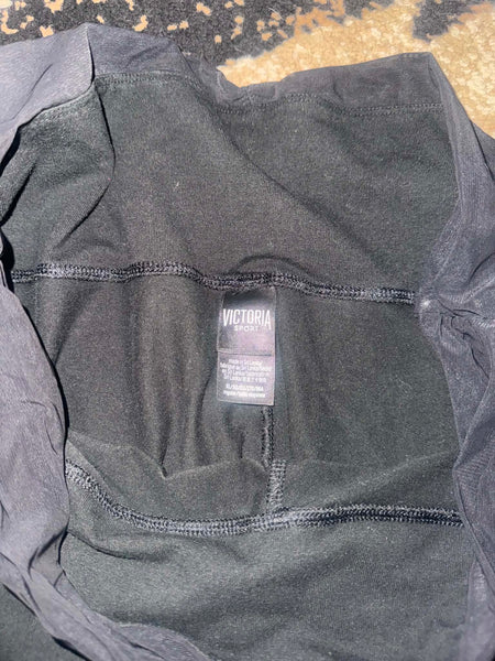 NWOT Victoria Secret BLACK Ruched Band Leggings