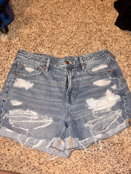 EUC American Eagle Denim Heavy Distressed Shorts-10