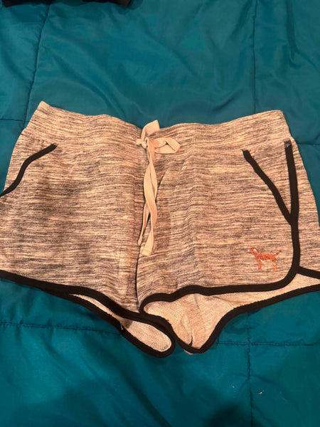 NWOT Victoria Secret Grey Shorts W/Gold Sequins-LARGE*