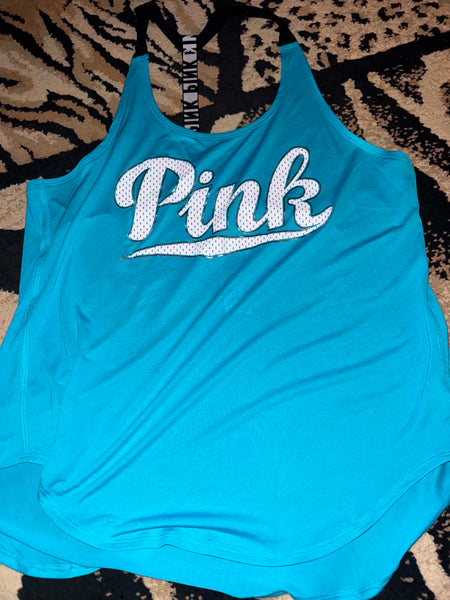NWT Blue VS Pink Tank-LARGE