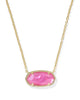 Elisa Gold Statement Short Pendant Necklace- Azalea Illusion
