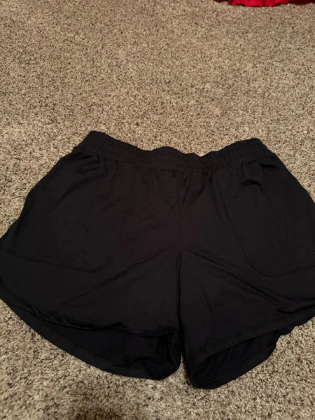 NWOT Womens Black Active Shorts-MEDIUM
