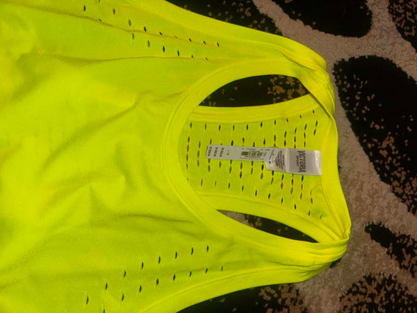 NWT Victoria Secret Neon Yellow Active  Tank-LARGE