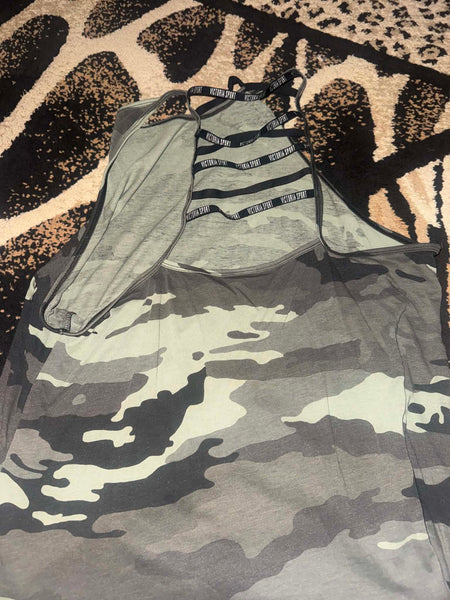 NWOT Victoria Secret Camo Strappy Tank-XL