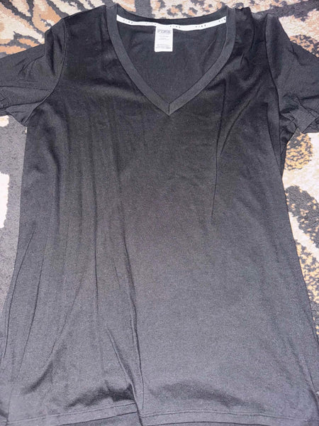 NWOT Basic Black Vneck VS Tee-LARGE