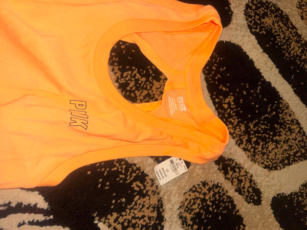 NWT Victoria Secret Orange/Pink Ombre Active Tank-LARGE