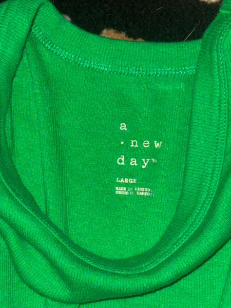 NWOT Green A New Day Tank- LARGE
