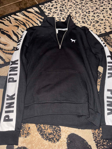 NWOT Pink VS Half Zip Pullover-LARGE
