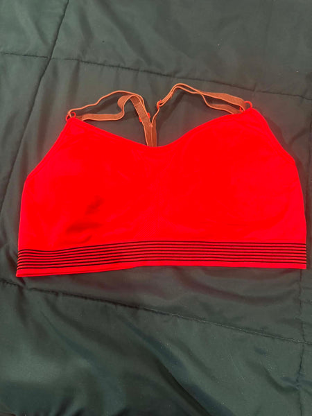 NWOT Neon Coral Sports Bra-LARGE*