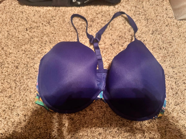 NWT Blue Floral VS Bra-36DD