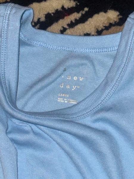 NWOT Light Blue A New Day Tank-LARGE