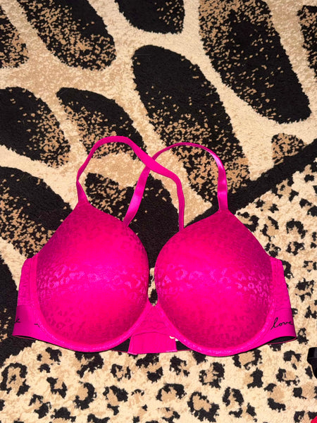 NWT Pink Leopard Lace VS Bra-36DD