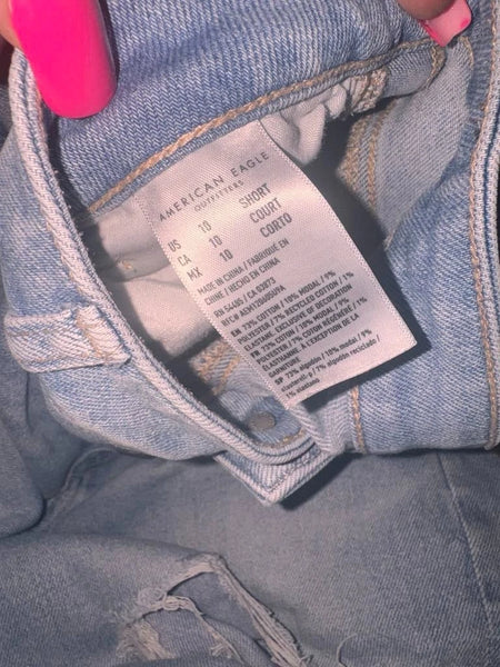 GUC Light Blue Denim Distressed American Eagle Jeans- Short Length(10)