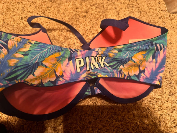 NWT Blue Floral VS Bra-36DD