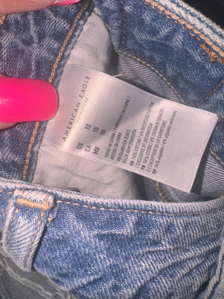 EUC American Eagle Denim Heavy Distressed Shorts-10
