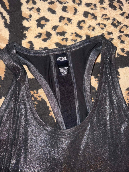 NWOT Black Shimmer VS Tank-XL