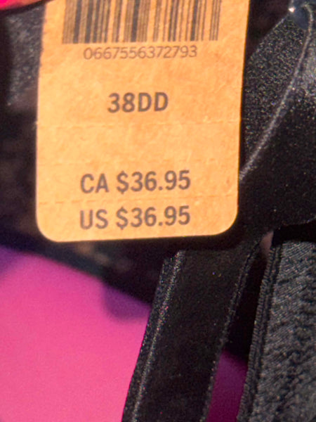 NWT Black VS Pink Bra-38DD