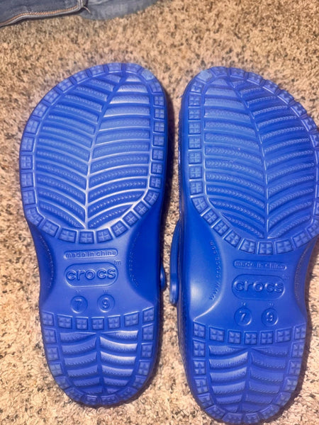 NEW Crocs Baya Blue Classic Unisex Clog Shoes Size: Mens 7 Women's 9