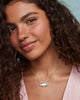 Elisa Gold Statement Short Pendant Necklace- Dichroic Glass