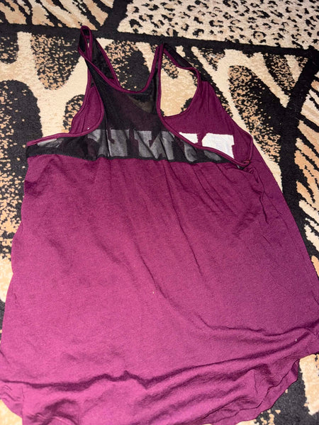 NWOT Burgundy Sequin PINK VS Tank-LARGE