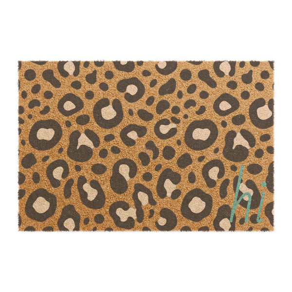 Leopard Print Doormat | Animal Print Coir Welcome Mat