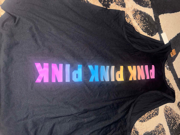 NWT Victoria Secret Rainbow Pink Tank-XL