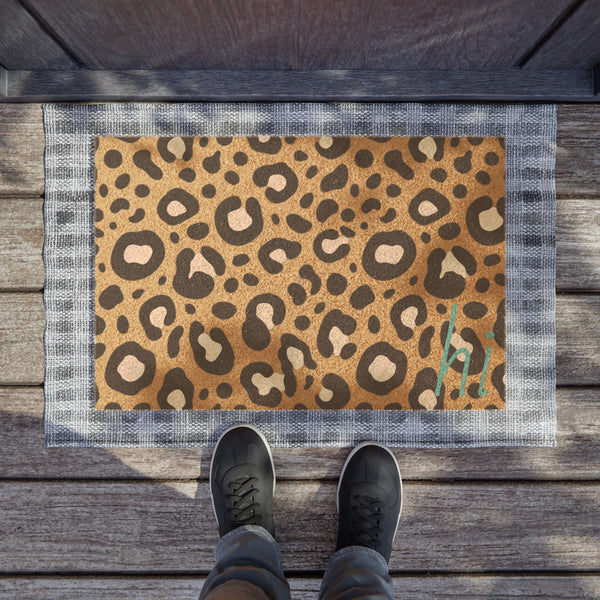Leopard Print Doormat | Animal Print Coir Welcome Mat