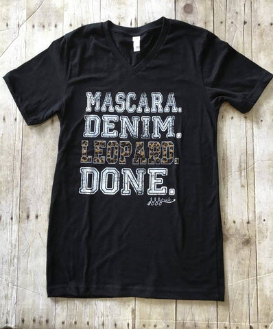 Mascara Denim Leopard Done Tee