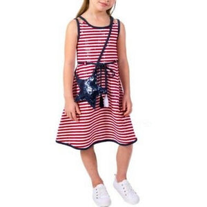 Flag Sequin Dress With Star Purse
