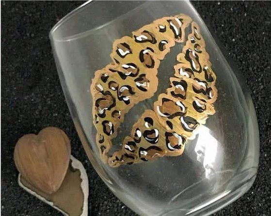 Hand Painted Stemless Wine Glass *Multiple*