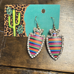 Serape Arrowhead Earrings