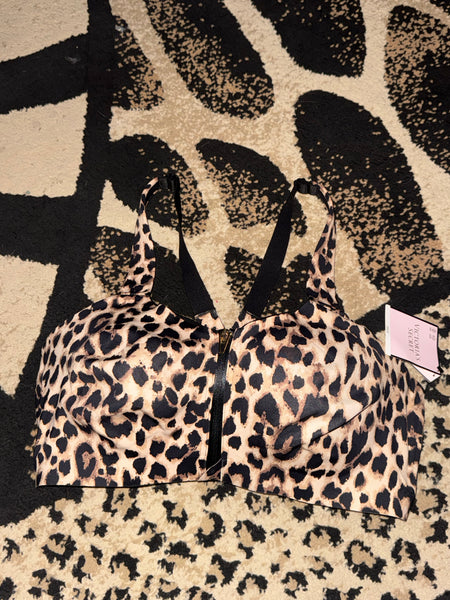 NWT Leopard Vs Front Closure Bra-38DD