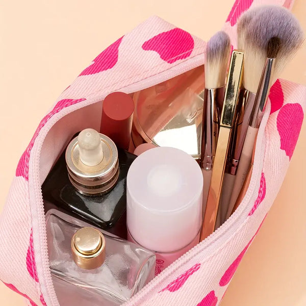 Pink Leopard Makeup Bag