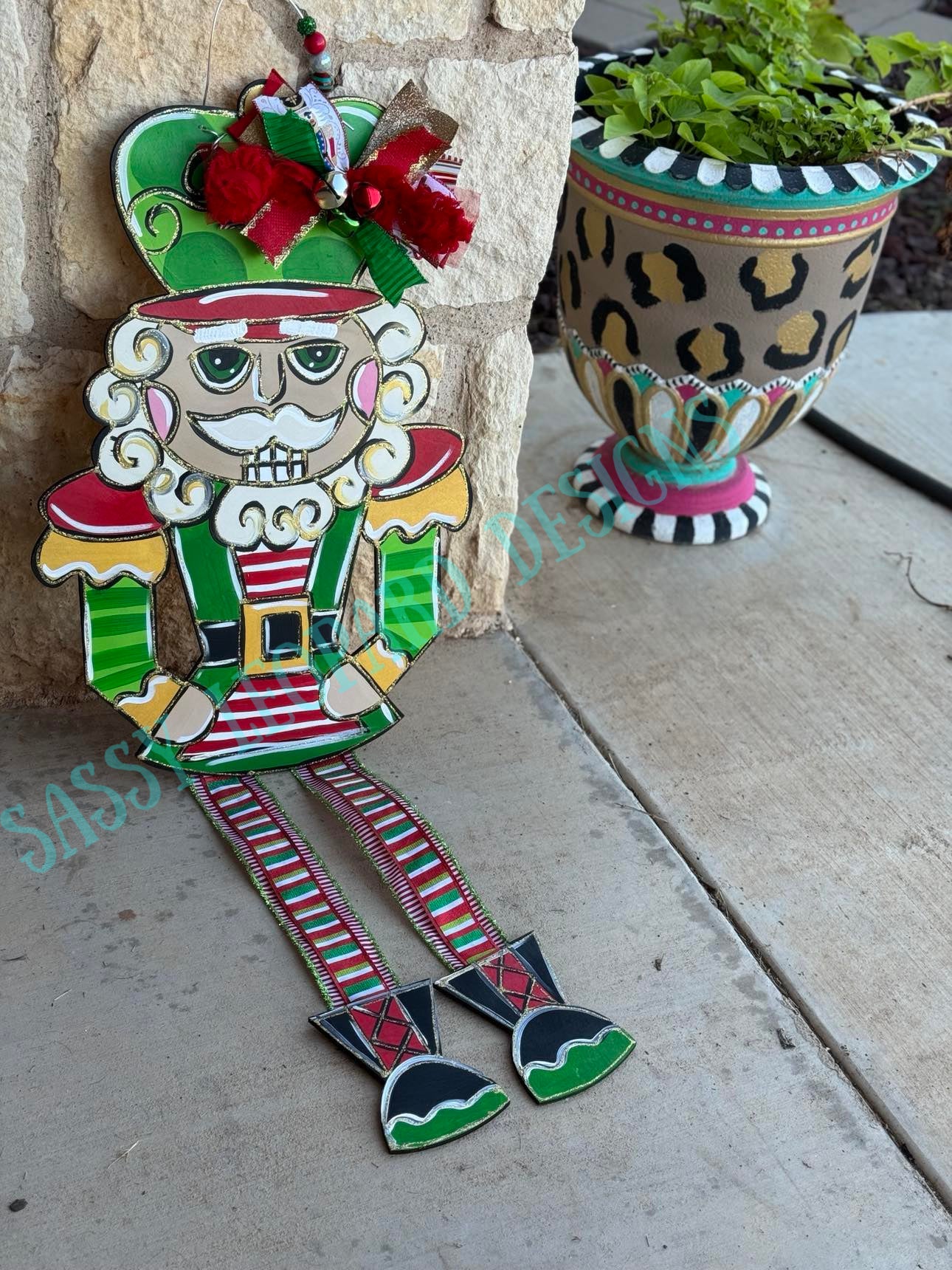 Nutcracker Ribbon Leg Door Hanger