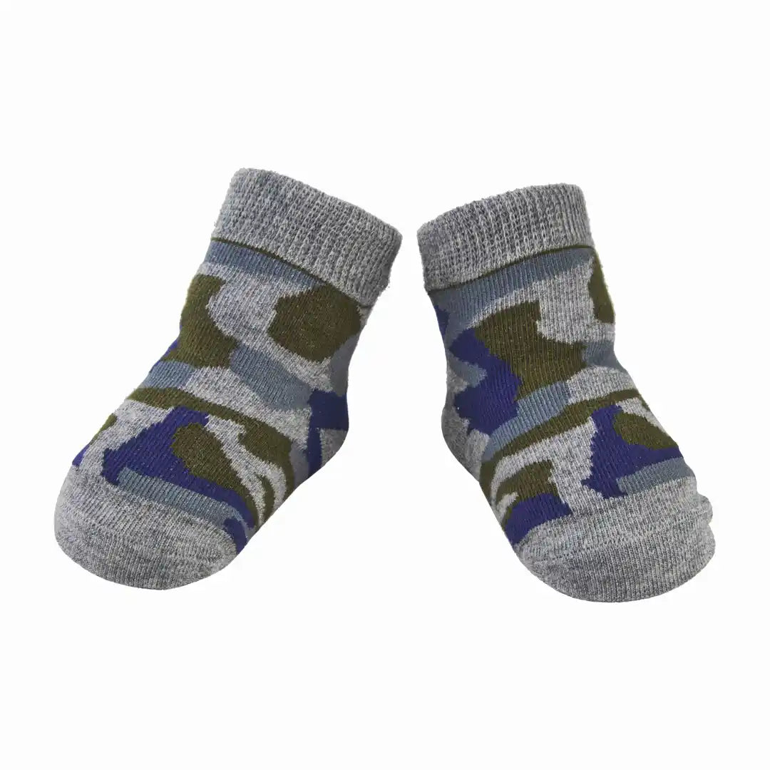 GRAY CAMO BABY SOCKS