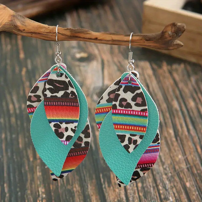 S Layer Leopard Multi Earrings
